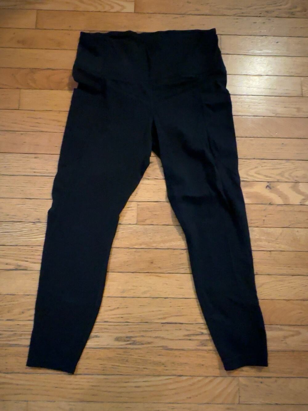 Member’s Mark Everyday High Rise Ankle Leggings Black XL Athletic Yoga Pockets